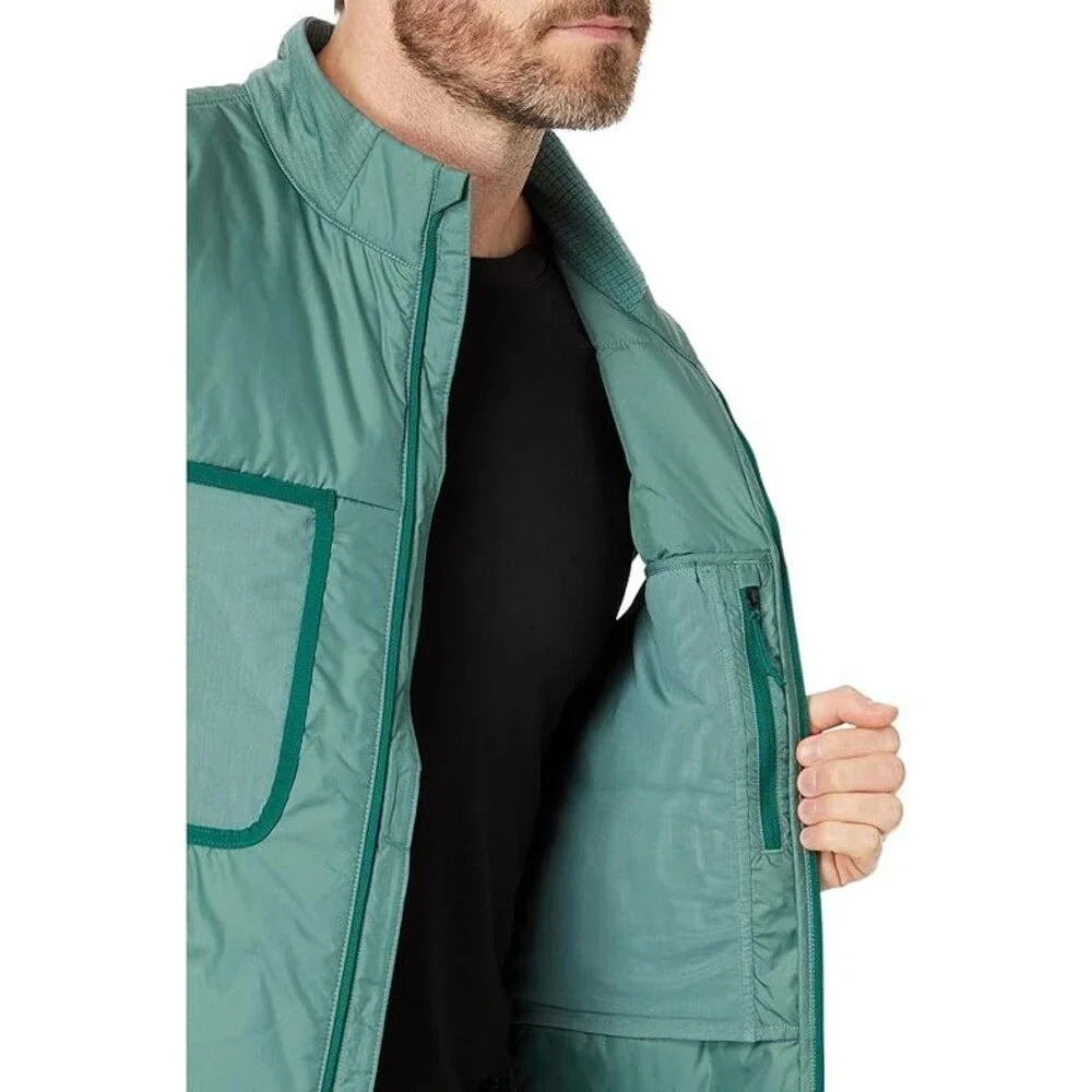The North Face Winter Warm Pro Vest Mens XL Dark Sage Full Zip Stretch GBO106